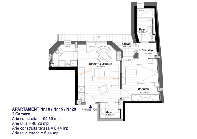 Apartament, 2 camere Bucuresti/Piata Victoriei