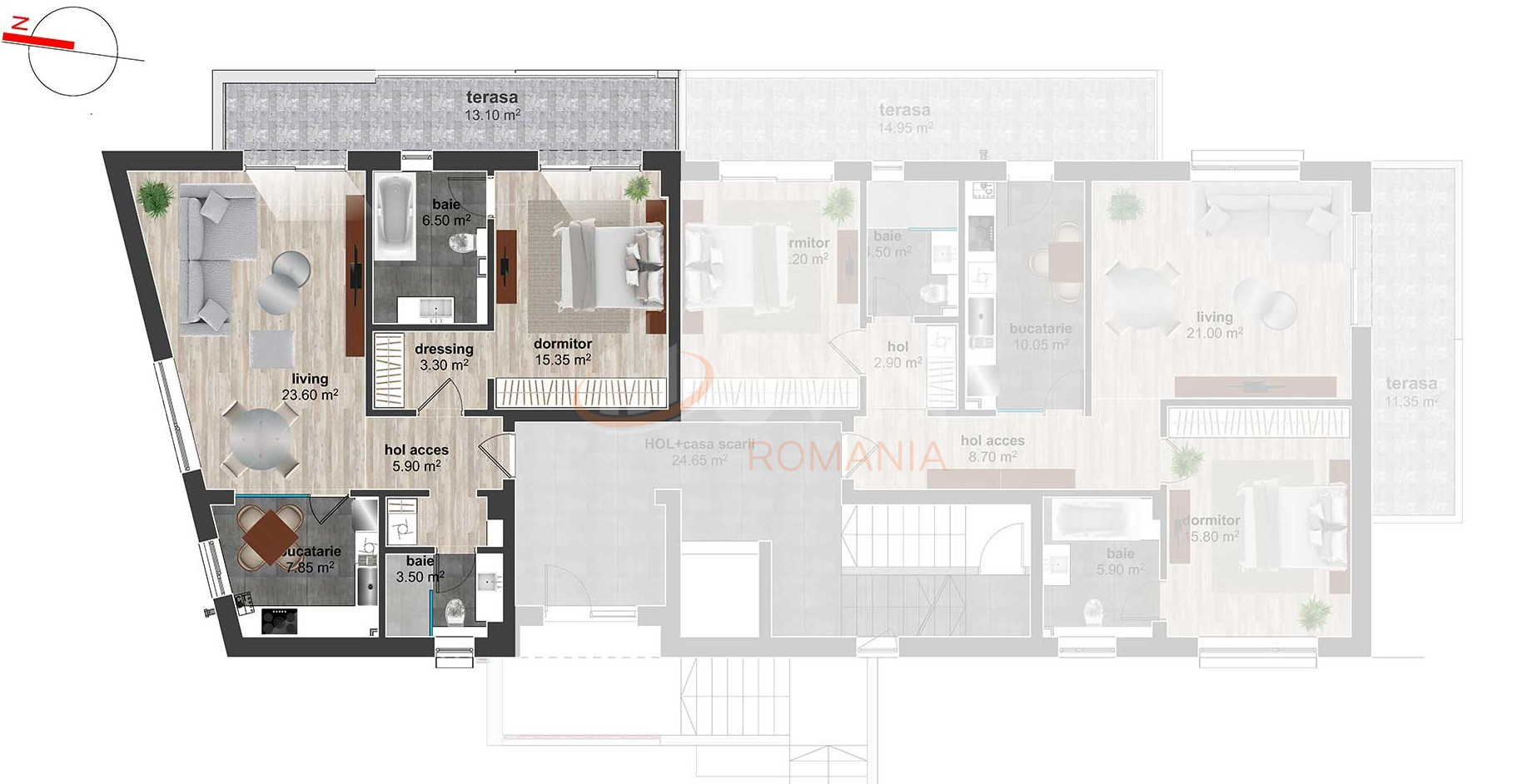 Apartament, 2 camere Bucuresti/Baneasa