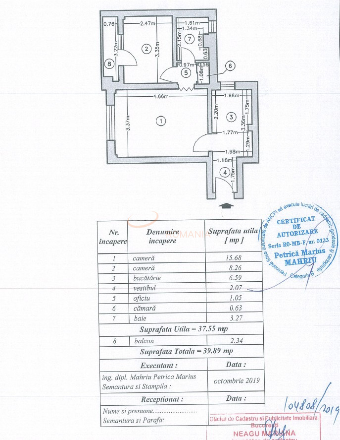 Apartament, 2 camere Bucuresti/Calea Victoriei