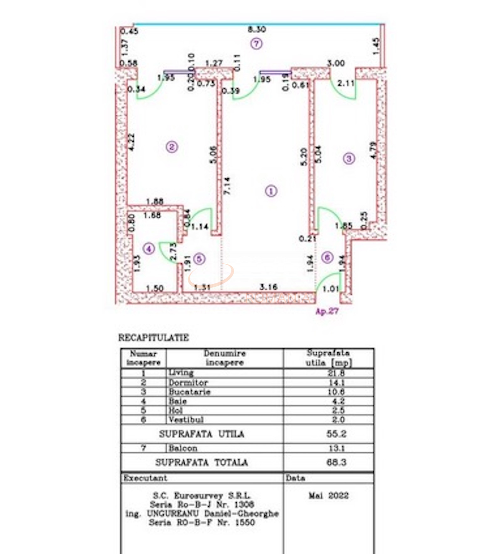 Apartament, 2 camere Bucuresti/Sisesti