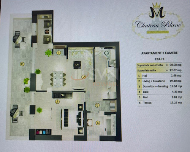 Apartament, 2 camere Bucuresti/Straulesti