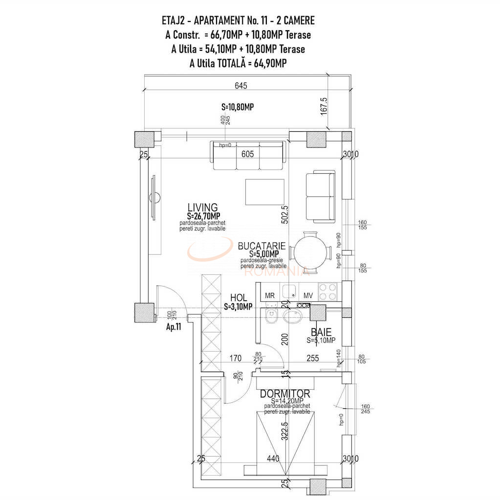 Apartament, 2 camere Bucuresti/Pipera