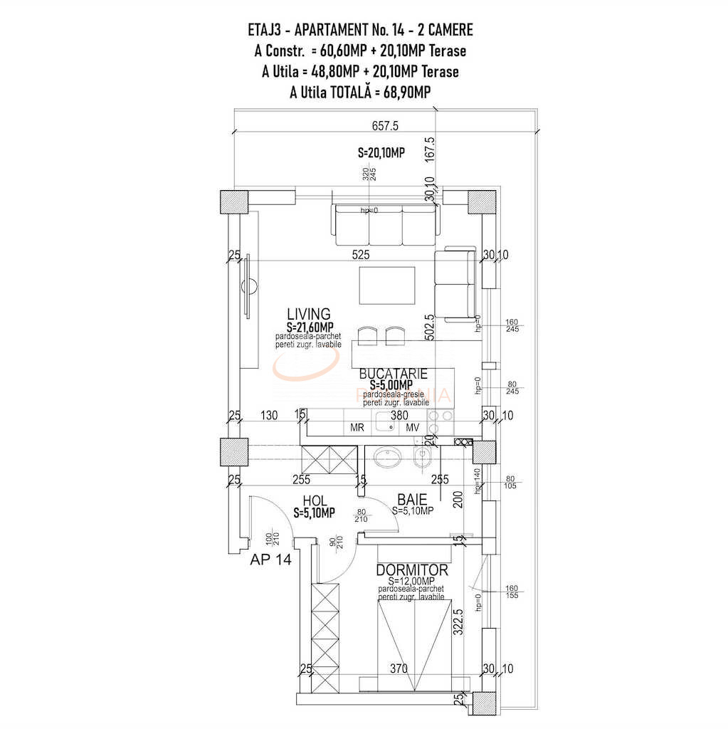 Apartament, 2 camere Bucuresti/Pipera