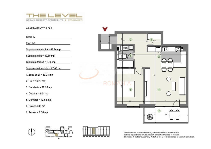 Apartament, 2 camere Bucuresti/Straulesti