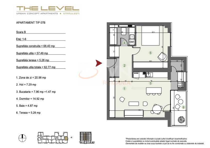 Apartament, 2 camere Bucuresti/Straulesti
