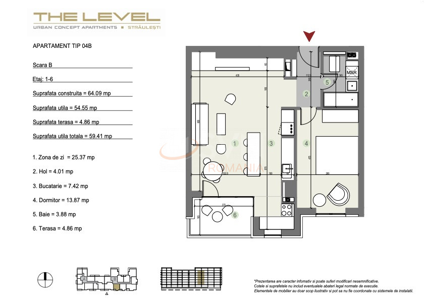 Apartament, 2 camere Bucuresti/Straulesti