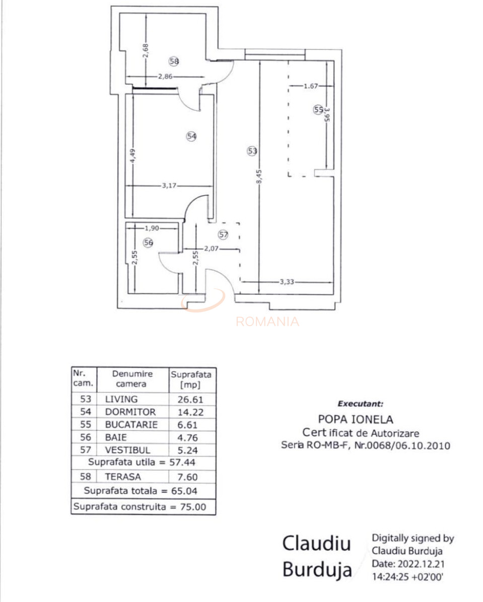 Apartament, 2 camere Bucuresti/Pipera