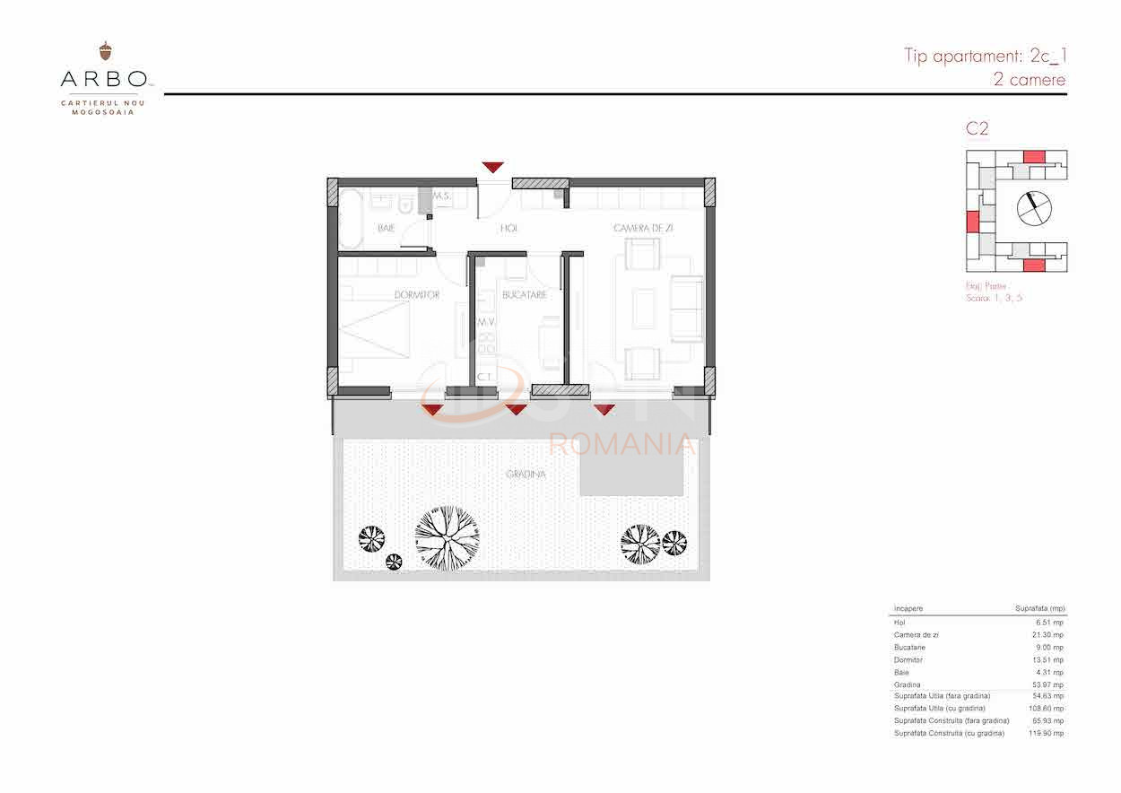 Apartament, 2 camere Ilfov/Mogosoaia