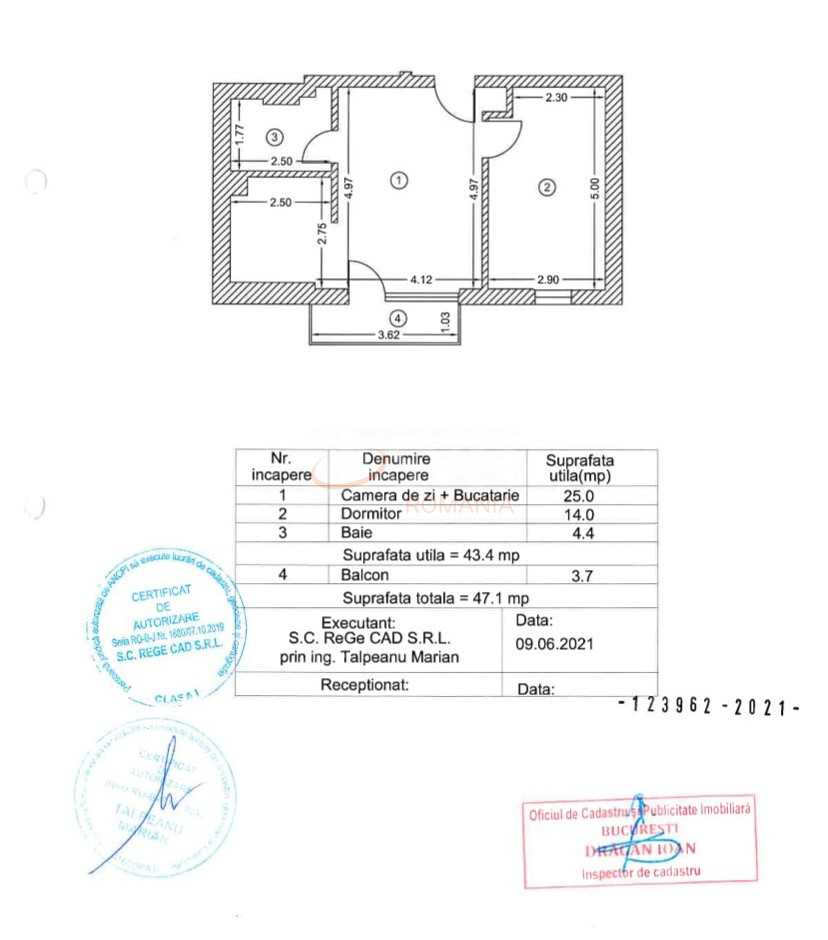 Apartament, 2 camere Bucuresti/Sisesti