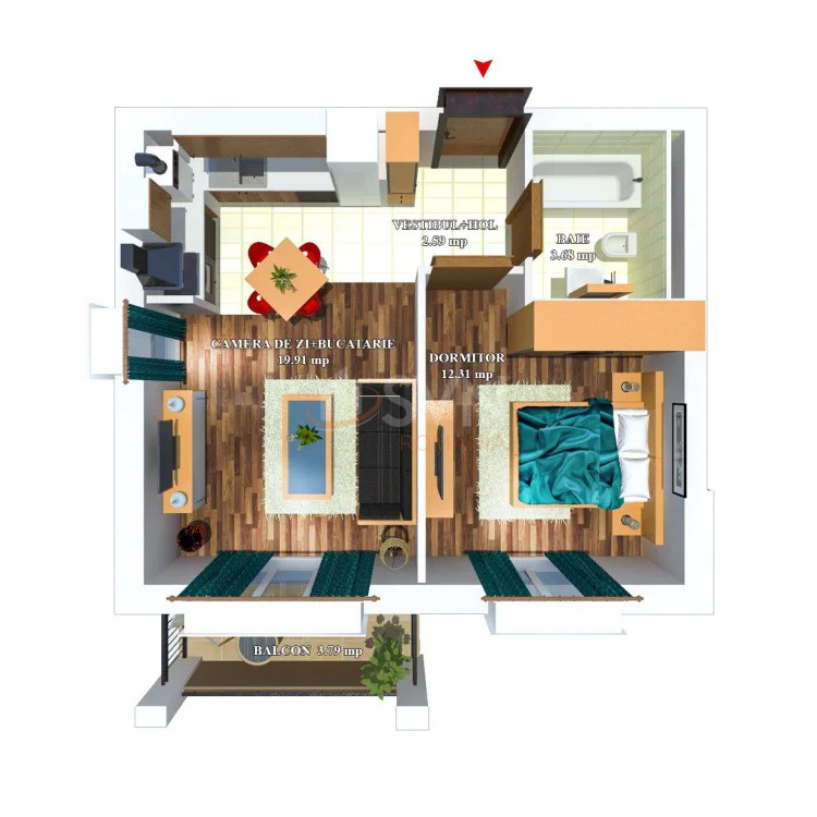 Apartament, 2 camere Bucuresti/Pipera