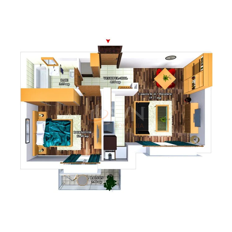 Apartament, 2 camere Bucuresti/Pipera