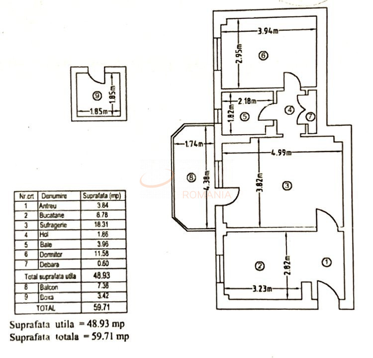 Apartament, 2 camere Bucuresti/Beller