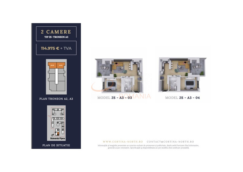 Apartament, 2 camere Bucuresti/Pipera