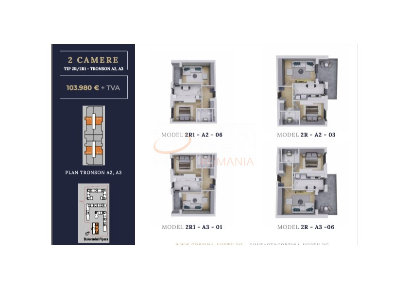 Apartament, 2 camere Bucuresti/Pipera