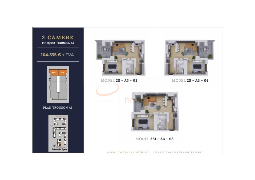 Apartament, 2 camere Bucuresti/Pipera