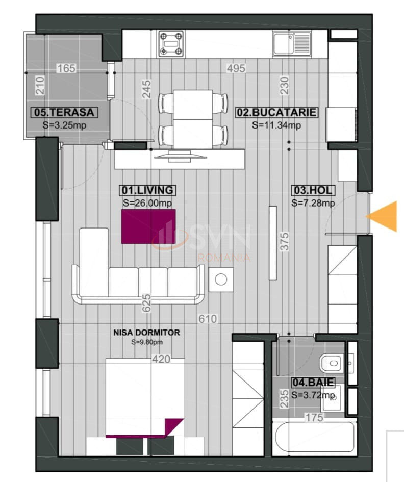 Apartament, 2 camere Bucuresti/Aviatiei