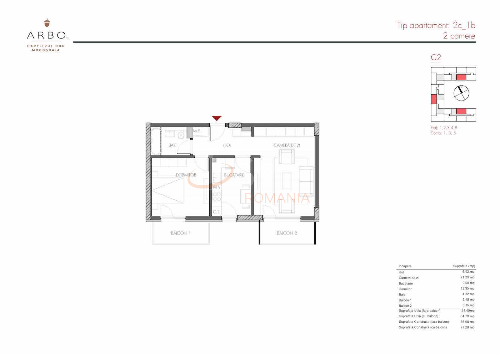 Apartament, 2 camere Ilfov/Mogosoaia