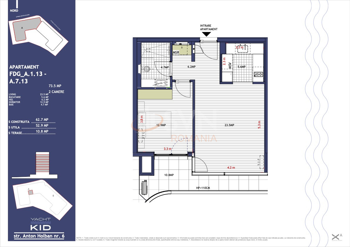 Apartament, 2 camere Bucuresti/Barbu Vacarescu