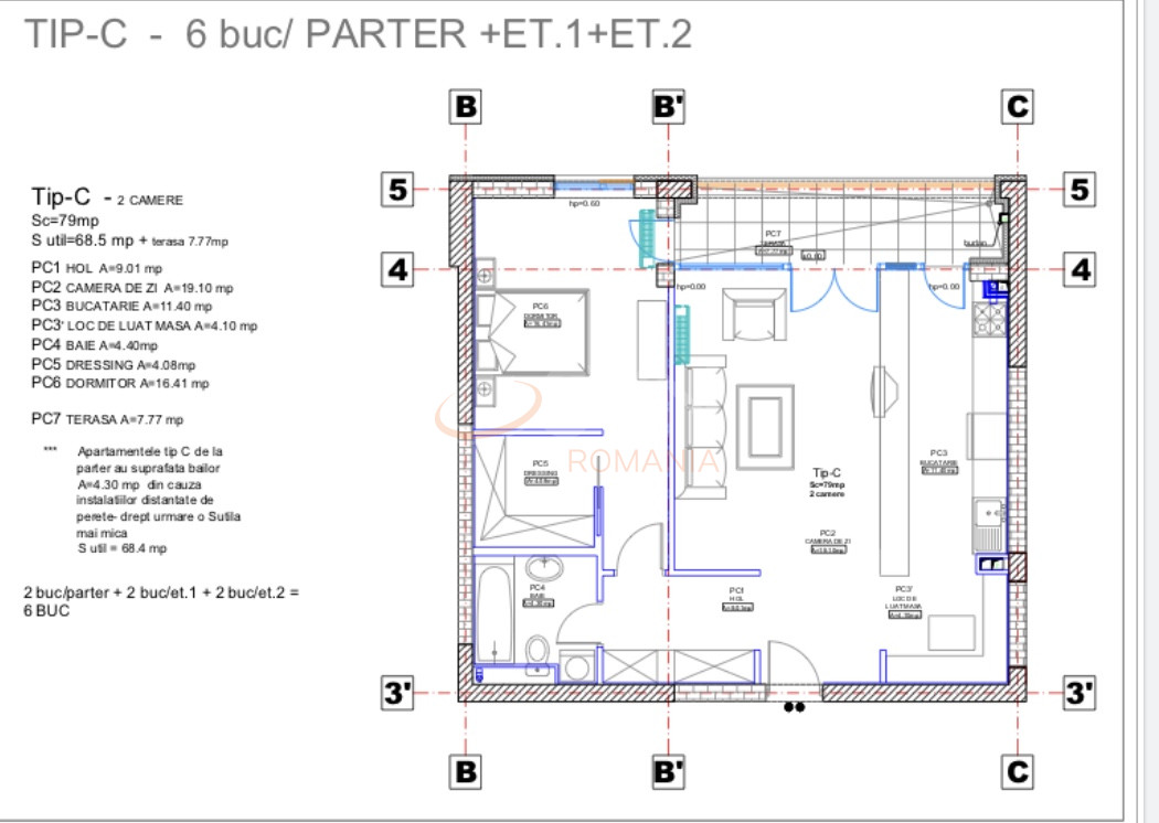 Apartament, 2 camere Bucuresti/Herastrau