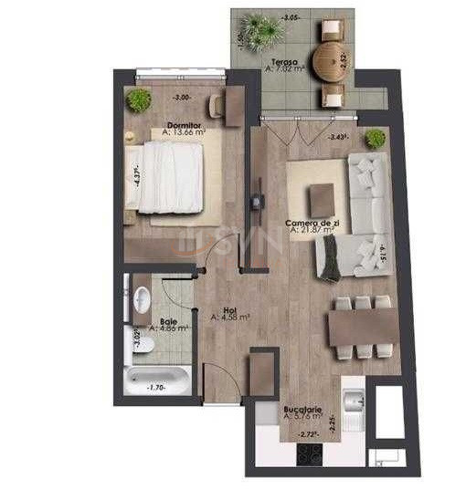 Apartament, 2 camere Cluj/Marasti