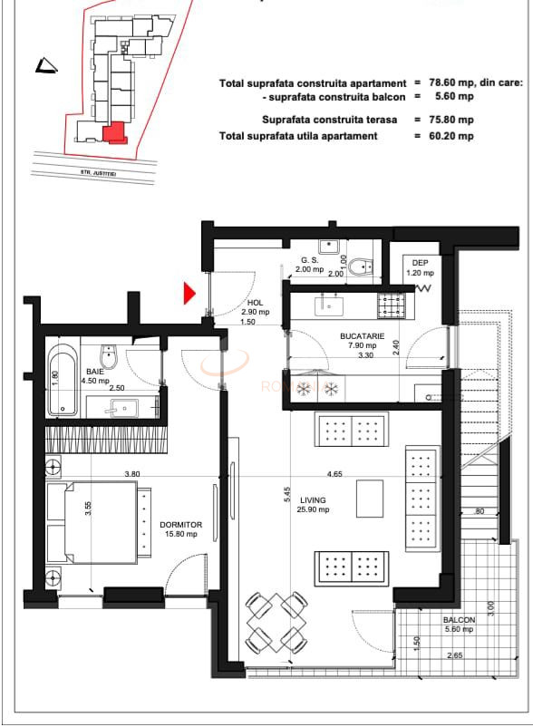 Apartament, 2 camere Bucuresti/Piata Unirii (s3)