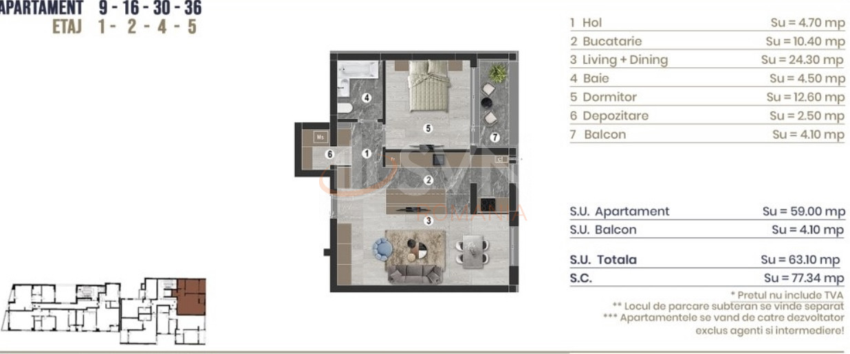 Apartament, 2 camere Bucuresti/13 Septembrie