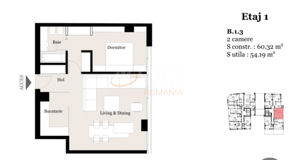 Apartament, 2 camere Bucuresti/Gradina Icoanei