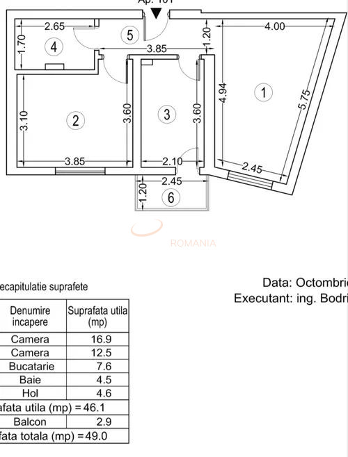 Apartament, 2 camere Bucuresti/Grozavesti