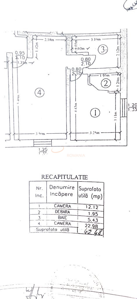 Apartament, 2 camere Bucuresti/Unirii (s3)