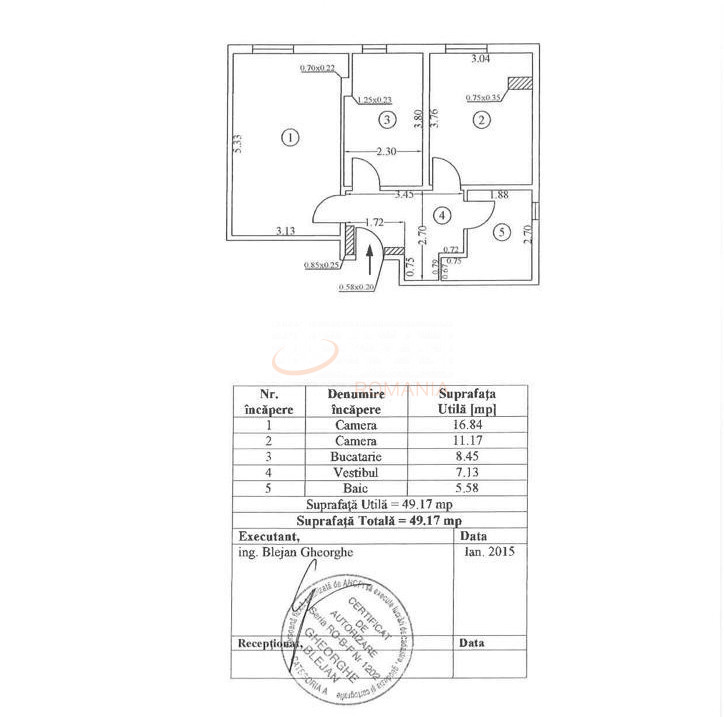 Apartament, 2 camere Bucuresti/Aparatorii Patriei