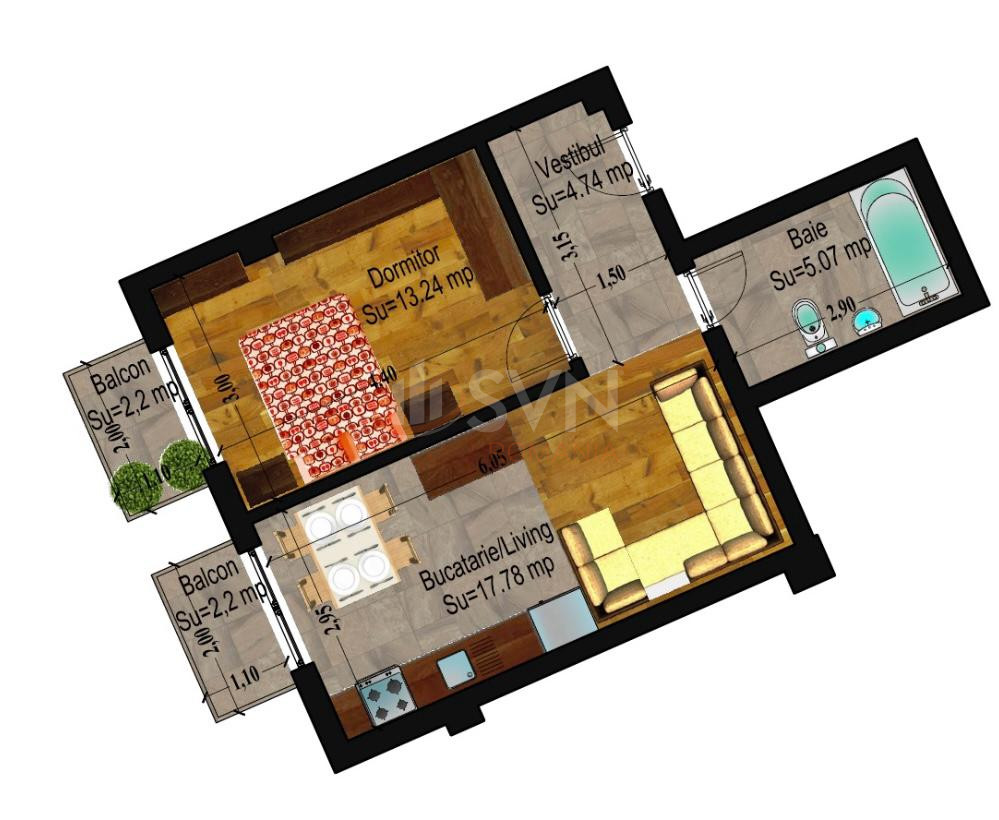 Apartament, 2 camere Bucuresti/Calea Calarasilor