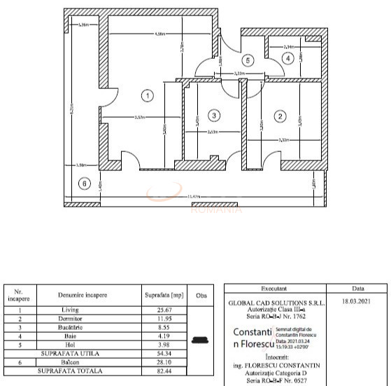 Apartament, 2 camere Bucuresti/Pipera
