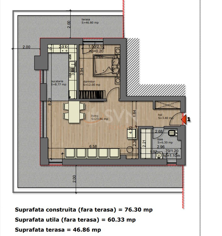 Apartament, 2 camere Bucuresti/Parcul Carol
