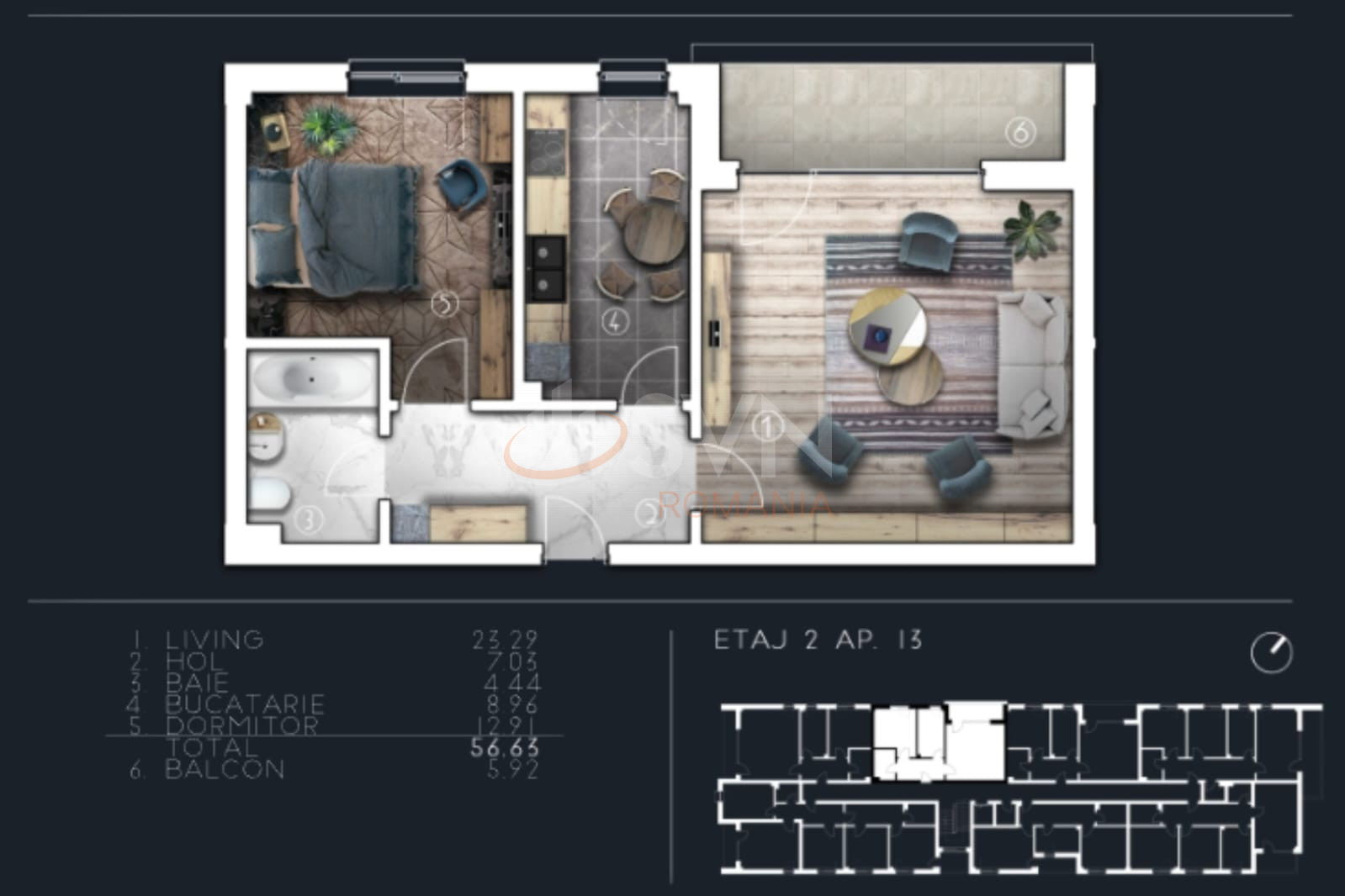 Apartament, 2 camere Bucuresti/Nicolae Grigorescu