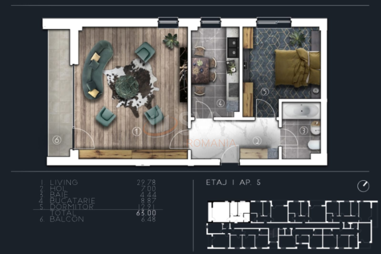 Apartament, 2 camere Bucuresti/Nicolae Grigorescu