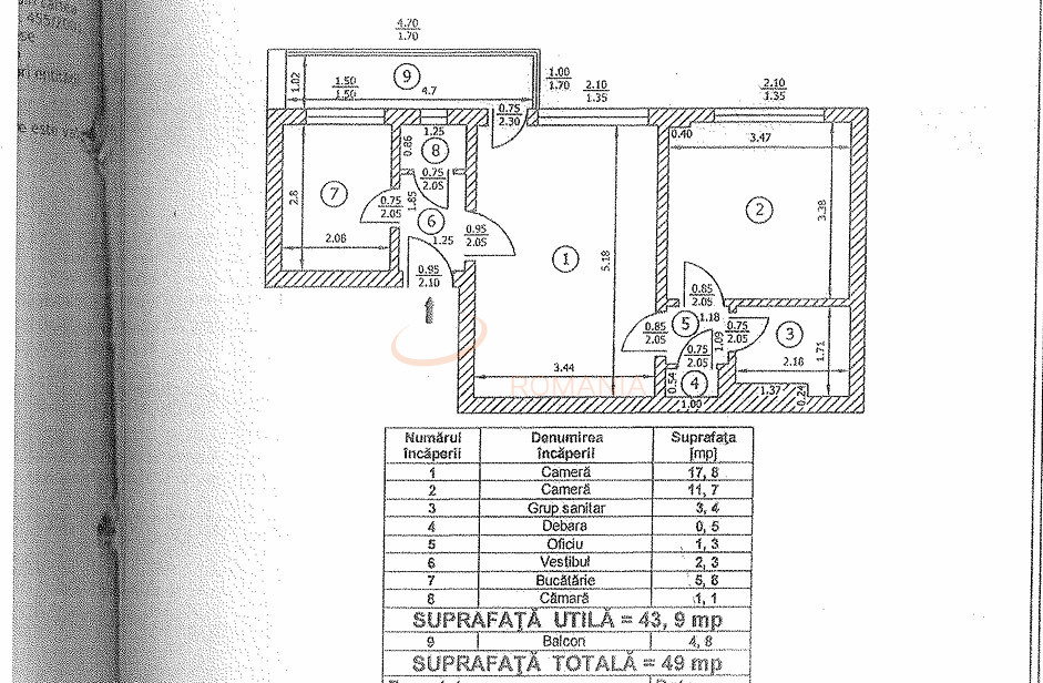 Apartament, 2 camere Bucuresti/1 Mai
