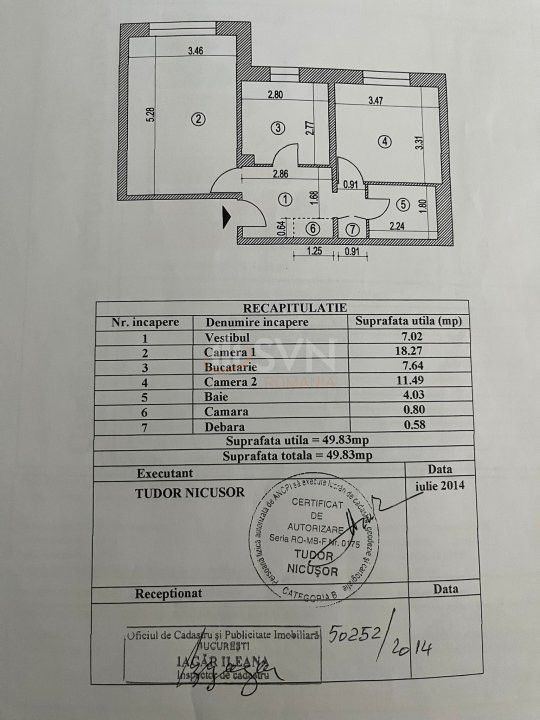 Apartament, 2 camere Bucuresti/Aviatiei