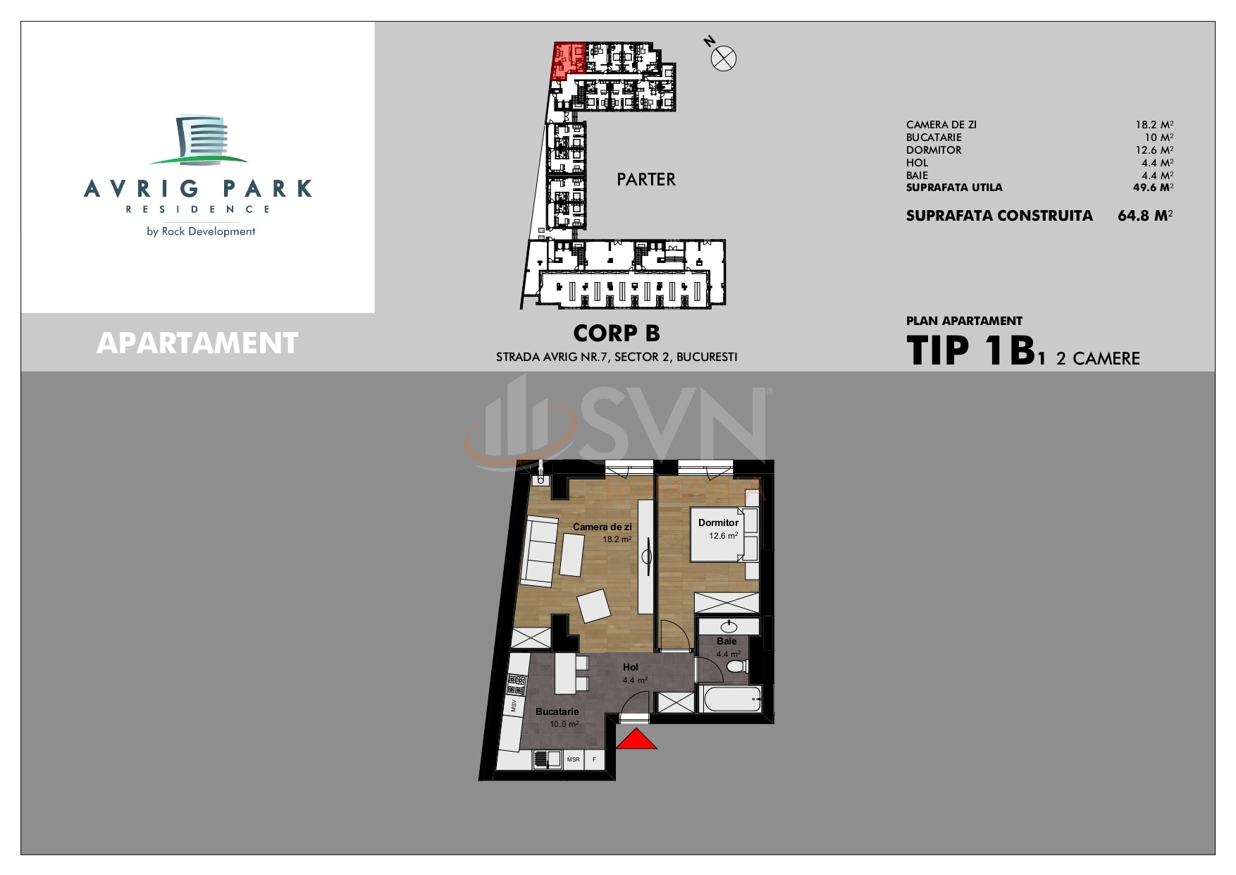 Apartament, 2 camere Bucuresti/Bucur Obor
