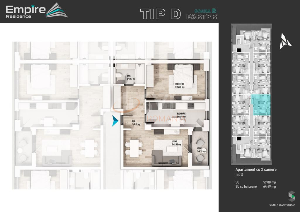 Apartament, 2 camere Bucuresti/Theodor Pallady
