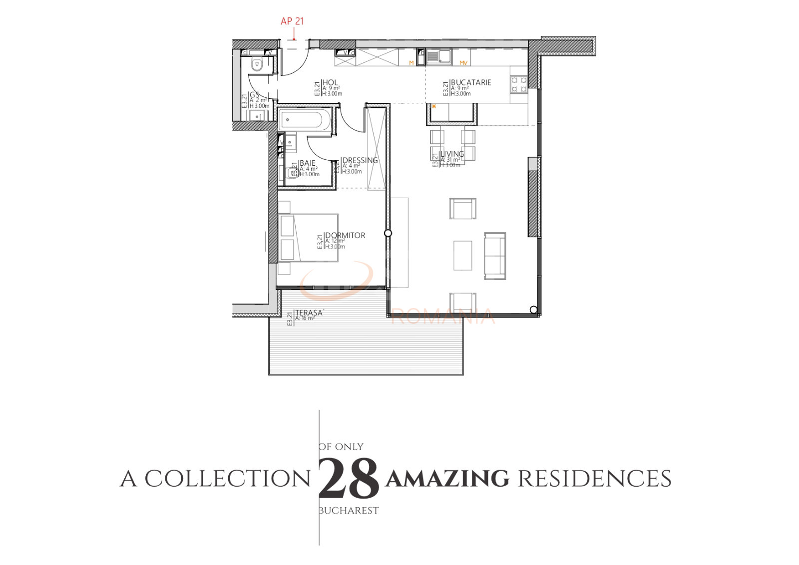 Apartament, 2 camere Bucuresti/Floreasca