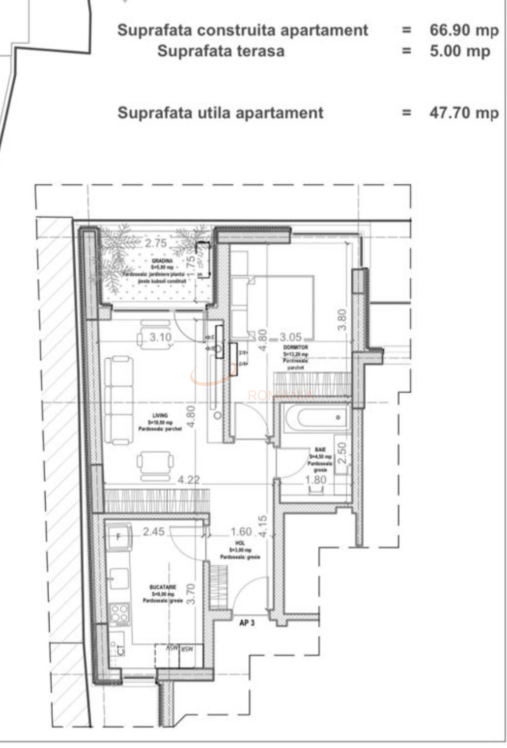 Apartament, 2 camere Bucuresti/Dacia