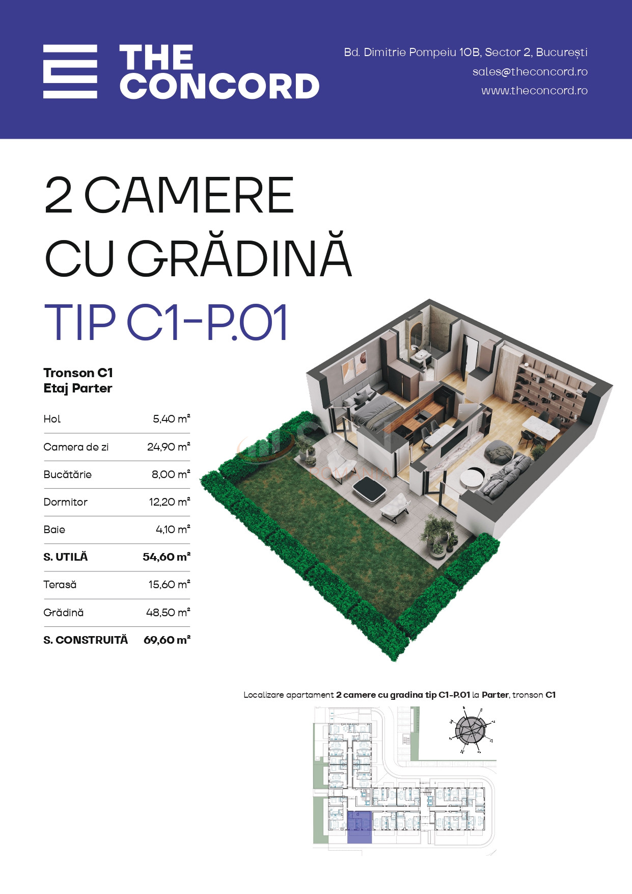 Apartament, 2 camere Bucuresti/Aviatiei