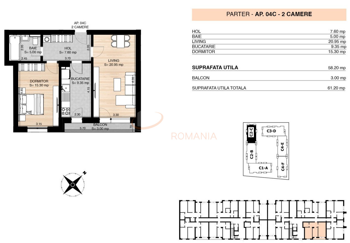Apartament, 2 camere Bucuresti/Pipera