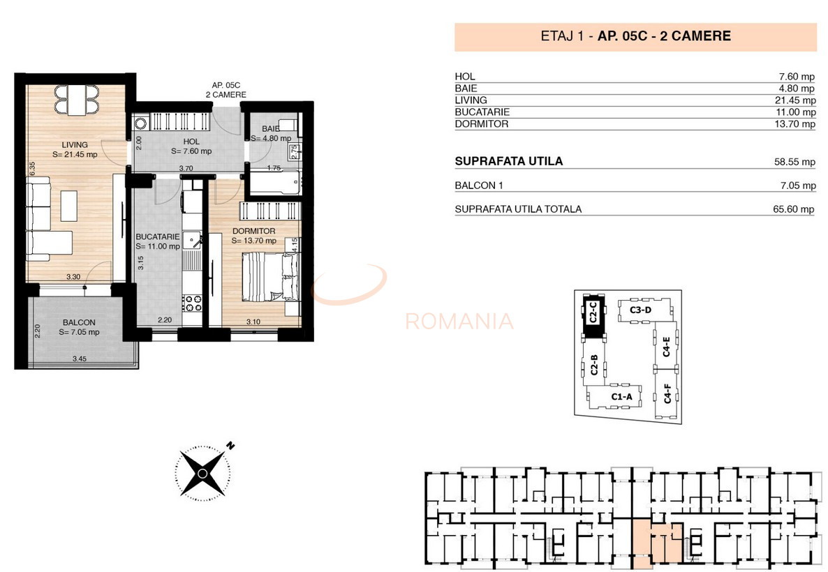 Apartament, 2 camere Bucuresti/Pipera