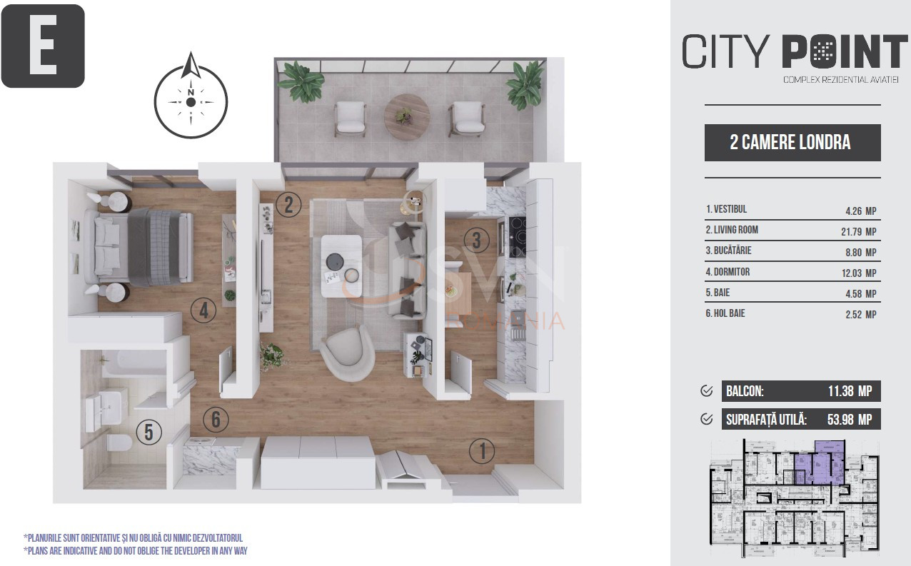 Apartament, 2 camere Bucuresti/Aviatiei