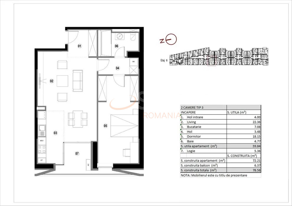 Apartament, 2 camere Bucuresti/Floreasca