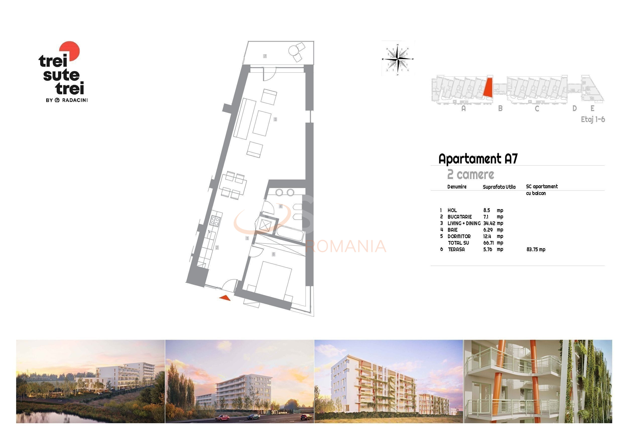 Apartament, 2 camere Bucuresti/Sisesti