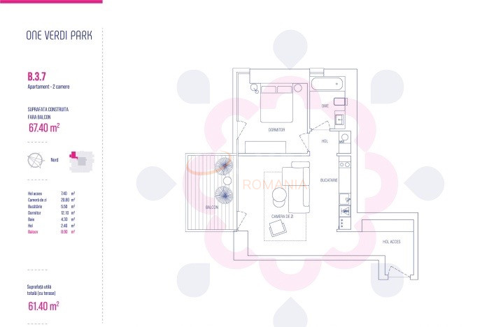 Apartament, 2 camere Bucuresti/Floreasca