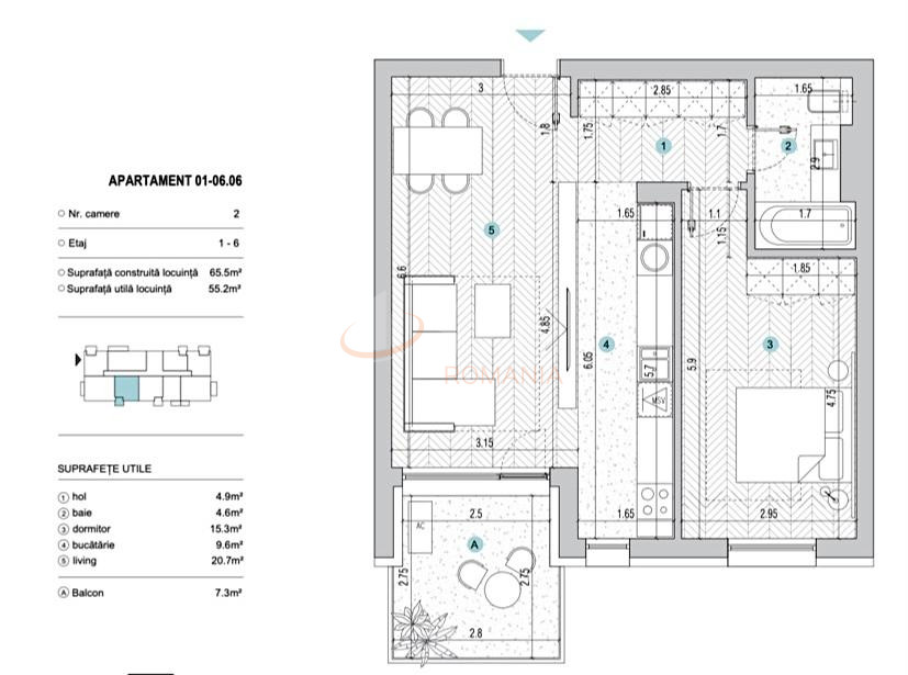Apartament, 2 camere Bucuresti/Grozavesti