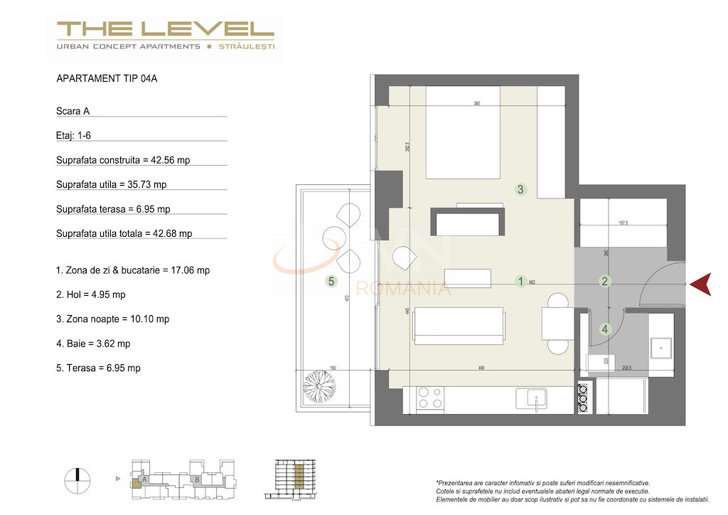 Apartament, 2 camere Bucuresti/Piata Presei Libere